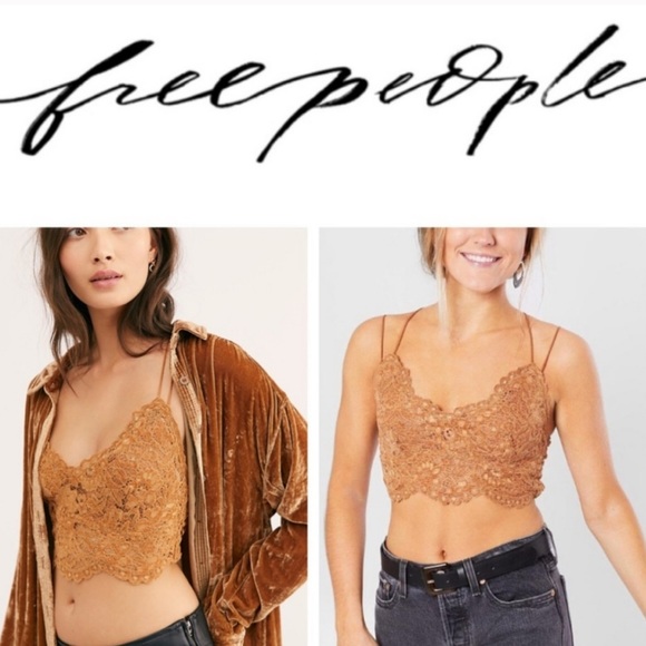 Free People Celine Bralette Burnt Caramel - Picture 4 of 4